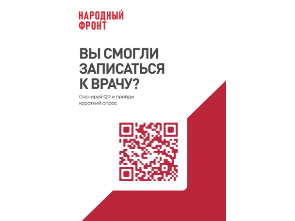 Онлайн-опрос «Качество предоставления услуги «Онлайн запись на прием к врачу»